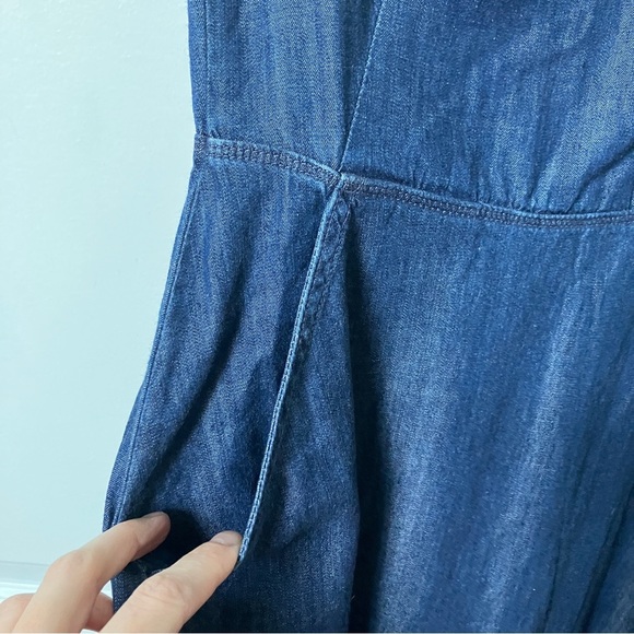 Banana Republic Chambray Cotton Blend Skater  Dress - Picture 4 of 6
